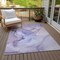 Homeroots 3' X 5' Gray and Purple Abstract Washable Non Skid Indoor Outdoor Area Rug 559409 - alternate 6