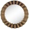 Homeroots 26" Brown Round Wood Framed Accent Mirror 376377 - alternate 6