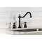 Kingston Brass Double-Handle Widespread Kitchen Faucet, Matte Black KB1790BPLLS - alternate 5
