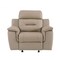 Homeroots 41" Beige Fascinating Leather Reclining Chair 329542 - alternate 1