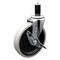 Service Caster 5 Inch Thermoplastic Rubber Wheel 1-3/8 Inch Expanding Stem Caster with Brake SCC-EX05S510-TPRS-SLB-138 - alternate 1