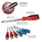Performance Tool 6 pc. Go-Thru Screwdriver Set, Magnetic Tip Screwdrivers, Ergonomic Grips W1740 - alternate 7
