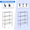 Simple Deluxe Healsmat Heavy Duty 4-Tier Shelving Units - Adjustable Wire Shelves with 800 lbs Capacity 200 lbs HKSHLF24144704B - alternate 4