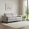 Homeroots 77in Light Gray and Black Italian Leather Power Reclining Loveseat 720501 - alternate 9