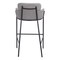 Homeroots 30" Slate Gray And Black Fabric And Steel Bar Height Bar Chair 555662 - alternate 9