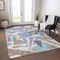 Homeroots 10' X 14' Brown Teal Blue And Ivory Geometric Washable Indoor Outdoor Area Rug 617955 - alternate 9