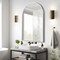 Homeroots 36" Silver Arch Aluminum Framed Bathroom Vanity Mirror 565040 - alternate 8
