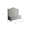 Homeroots 54" Beige Fabric Settee With Chocolate Legs 285685 - alternate 4