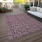 Homeroots 8' X 10' Merlot Mauve And Ivory Floral Washable Indoor Outdoor Area Rug 581903 - alternate 4