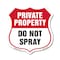 Signmission Private Property Shield Sign Do Not Spra, 12 Inch X 12 Inch, Plastic Sign SHI-P-12-449 - alternate 1