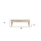 Homeroots 58" White Floral Distressed Solid Wood Dining Bench 522088 - alternate 14