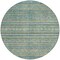 Homeroots 8' Teal Blue Gold And Taupe Round Southwestern Washable Indoor Outdoor Area Rug 615982 - alternate 5