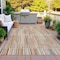 Homeroots 3' X 5' Rust And Ivory Striped Washable Indoor Outdoor Area Rug 631551 - alternate 6