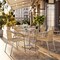 Flash Furniture Square Table Set, Aluminum, Plastic, Rattan, Stainless Steel, Grey TLH-ALUM-28SQ-020BGECHR4-GG - alternate 13