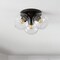 Jonathan Y Iris 11.5" 3-Light Farmhouse Rustic Iron/Glass LED Semi Flush Mount, Oil Rubbed Bronze/Clear JYL7568A - alternate 7