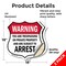 Signmission No Trespassing Shield Sign Warning You A, 18 inch X 18 inch, Vinyl Decal, 2PK SHI-D-2PACK-18-423 - alternate 4
