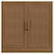 Homeroots 31in Brown Wood Accent Cabinet With Two Doors 691112 - alternate 5
