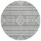 Homeroots 8' Gray And Ivory Round Southwestern Washable Indoor Outdoor Area Rug 593686 - alternate 8