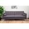 Homeroots 80" Gray Fabric Sofa With Silver Legs 372115 - alternate 7