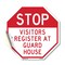Signmission Stop Visitors Register at Guard Hou, 18 Inch X 18 Inch, Vinyl Decal OC-D-18-298 - alternate 1
