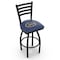 Holland Bar Stool Co 36" Blk Wrinkle Florida Swivel Bar Stool, Ladder Back L01436FlorUn - alternate 1