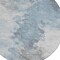 Homeroots 8' Sky Blue Gray And Ivory Round Abstract Washable Indoor Outdoor Area Rug 617421 - alternate 7
