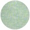 Homeroots 8' Mint Green Blue And Beige Round Abstract Washable Indoor Outdoor Area Rug 602571 - alternate 8