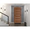 Vdomdoors Front Exterior Prehung Metal-Plastic Door, Manux 8415 Walnut, Office Commercial and Residential Doo MANUX8415EXD-WLN-W36xH80-LH - alternate 3