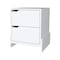 Homeroots 20" White Wood Two Drawer Nightstand 534909 - alternate 6