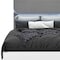 Homeroots White and Gray Wood And Upholstery Lighted Queen Bed Frame 634349 - alternate 5