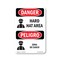 Signmission OSHA Danger Sign, Hard Hat Area Bilingual, 24in X 18in Decal, OS-DS-D-1824-VPR-1292 OS-DS-D-1824-VPR-1292 - alternate 1