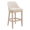 Homeroots 31" Beige and Natural Fabric and Solid Wood Bar Height Bar Chair 580068 - alternate 4