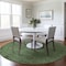 Homeroots 8' Fern Green And Dark Green Round Floral Washable Indoor Outdoor Area Rug 604224 - alternate 8