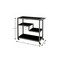 Homeroots Black and Gray Glass Rolling Bar Cart With Wine Storage 402577 - alternate 4