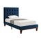 Homeroots Navy Blue Solid Wood Full Tufted Upholstered Velvet Bed 544908 - alternate 8