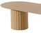 Homeroots 86" Natural Wood Double Pedestal Base Oval Dining Table 720680 - alternate 2