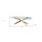 Homeroots 87" Clear and Gold Glass and Metal Cross Leg Base Dining Table 555163 - alternate 5