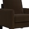 Homeroots 32" Dark Brown and Black Upholstered Arm Chair 526460 - alternate 6