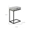 Homeroots 10.25" X 15.75" X 24.5" Grey Finish Drawer And Black Metal Accent Table 333188 - alternate 7