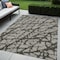 Homeroots 5' X 8' Gray and Black Abstract Washable Non Skid Indoor Outdoor Area Rug 559275 - alternate 1