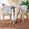 Bali & Pari Genica Classic French Two-Tone Navy and White Weaving and Natural Rattan 2-Piece Counter Stool Set 251-2PC-13956-ZORO - alternate 6