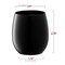 Smarty Had A Party 12 oz. Black Elegant Stemless Plastic Wine Glasses (64 Glasses), 64PK 3712-BK-CASE - alternate 8