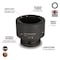 Performance Tool 1 in. Dr. Impact Socket, 2-1/4 in. SAE, Black Phosphate M745-52 - alternate 5