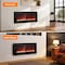 Edendirect 60 in. Smart Electric Fireplace Insert in Black with Remote, Low Noise, 750W/1500W Heating Mode ZR-EF60R - alternate 9
