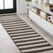 Jonathan Y Negril Two-Tone Wide Stripe Black/Beige 2 ft. x 8 ft. Indoor/Outdoor Runner Rug SMB203B-28 - alternate 1
