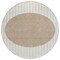 Homeroots 8' Ivory And Brown Round Striped Washable Indoor Outdoor Area Rug 597171 - alternate 9