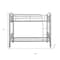 Homeroots 78" X 44" X 67" Twin Over Twin Silver Metal Bunk Bed 286164 - alternate 5