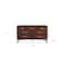 Homeroots 60" Walnut Solid Wood Seven Drawer Double Dresser 524122 - alternate 5