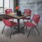 Regency Square Kobe Breakroom Table W/ 4 M Stack Chairs, 30 in W, 30 in L, Noble Oak TKB3030NO47BY - alternate 5