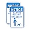 Signmission Notice All Pets Must Be On A Leash, 18'' X 24'' 2 Signs, Heavy Gauge Aluminum, 2PK A-1824-2PACK-2859 - alternate 1